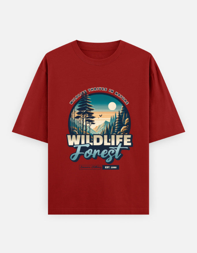 Wildlife Forest Oversized T-Shirt | Unisex - Luxaara