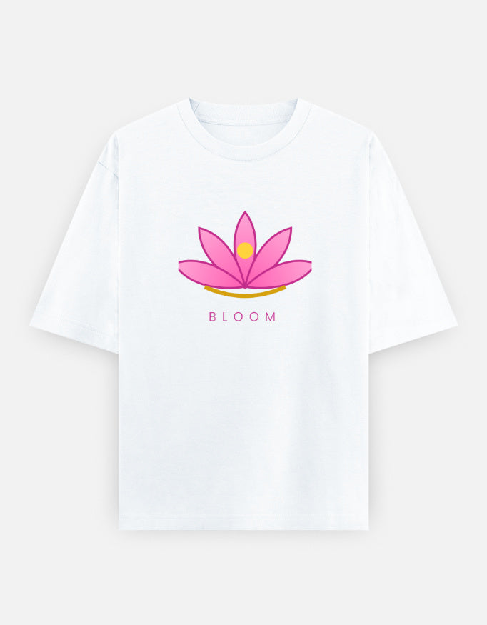 Bloom Lotus Oversized T-Shirt | Unisex - Luxaara