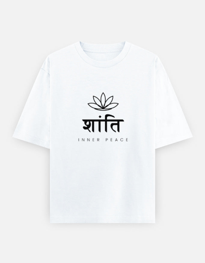 Shanti Inner Peace Oversized T-Shirt | Unisex - Luxaara