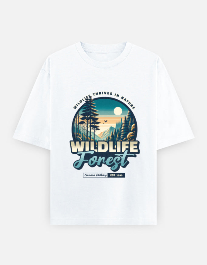 Wildlife Forest Oversized T-Shirt | Unisex - Luxaara
