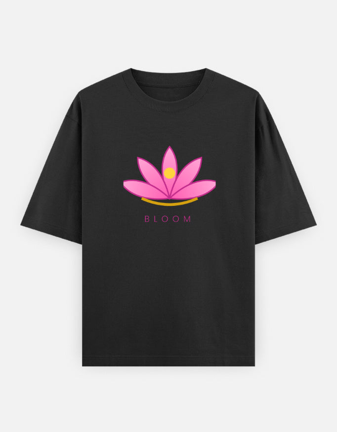 Bloom Lotus Oversized T-Shirt | Unisex - Luxaara
