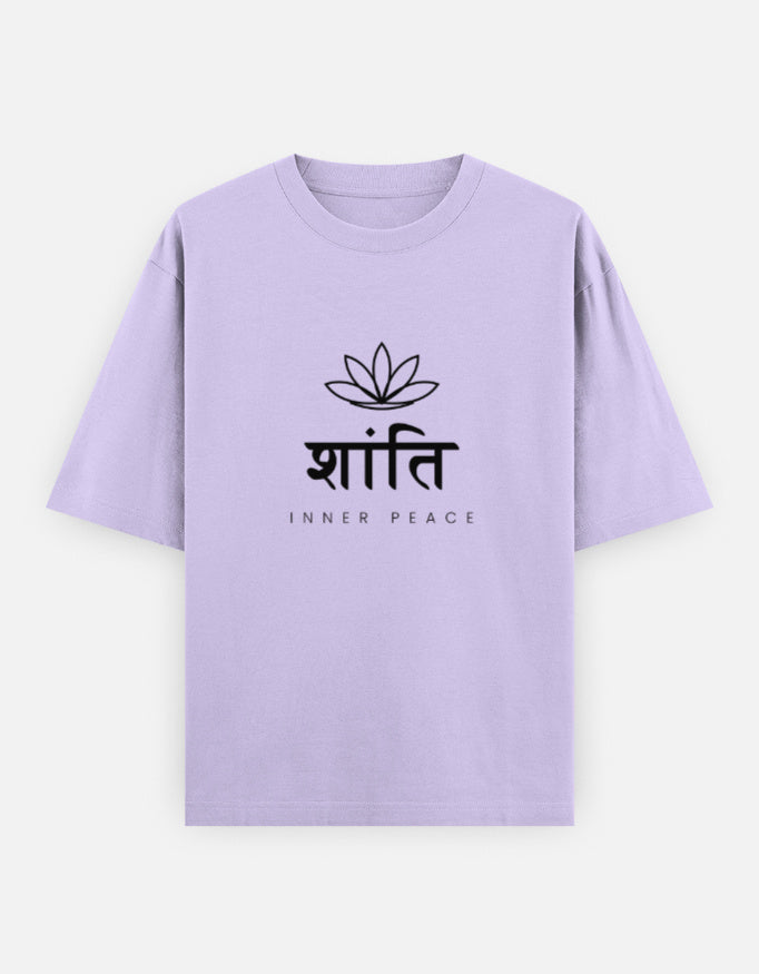 Shanti Inner Peace Oversized T-Shirt | Unisex - Luxaara