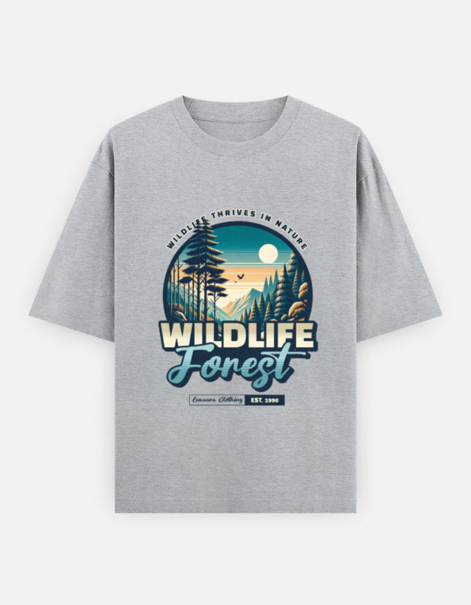 Wildlife Forest Oversized T-Shirt | Unisex - Luxaara