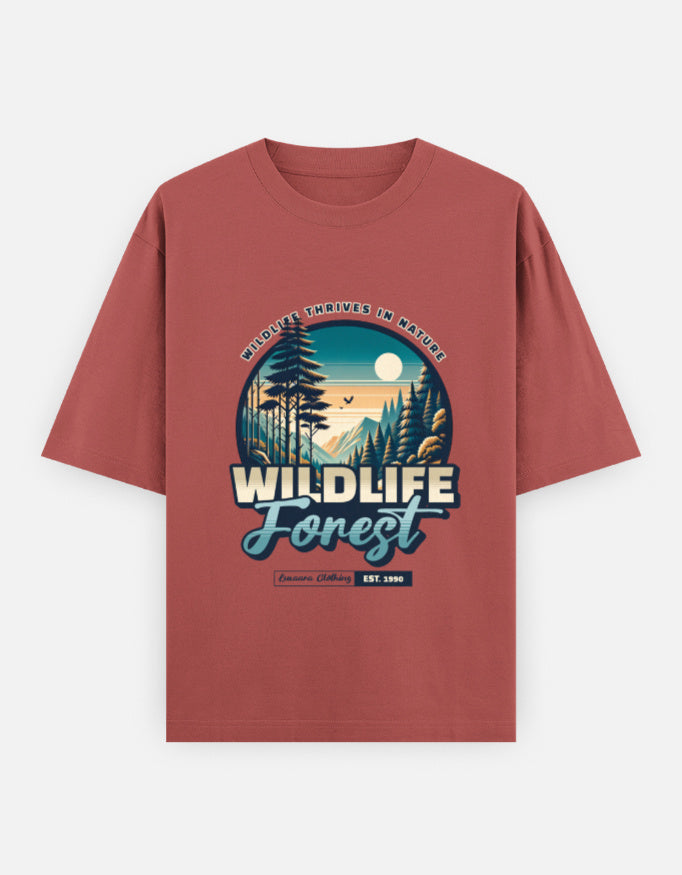 Wildlife Forest Oversized T-Shirt | Unisex - Luxaara