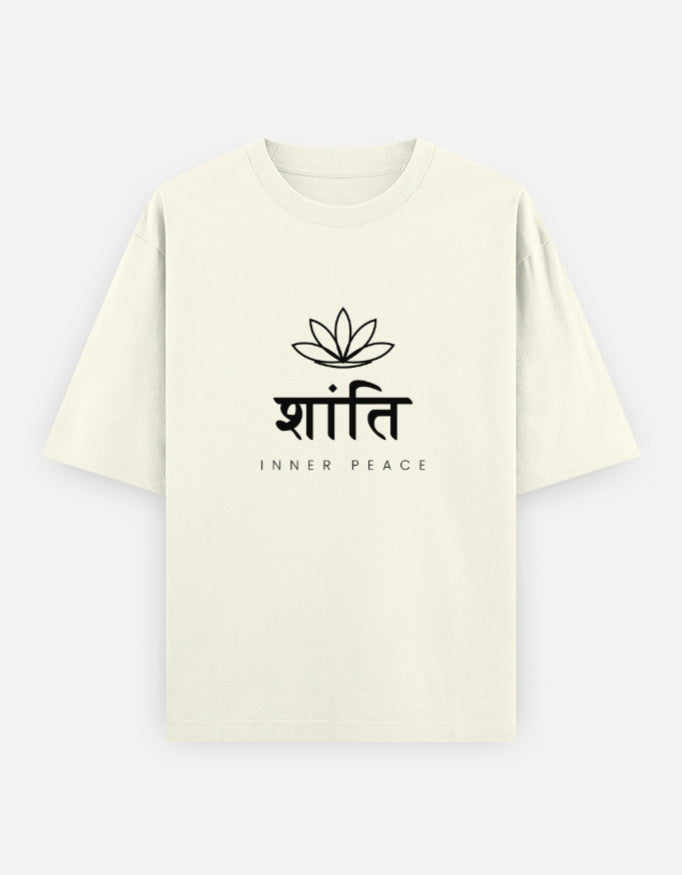 Shanti Inner Peace Oversized T-Shirt | Unisex - Luxaara