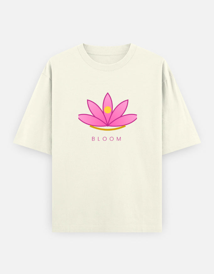 Bloom Lotus Oversized T-Shirt | Unisex - Luxaara