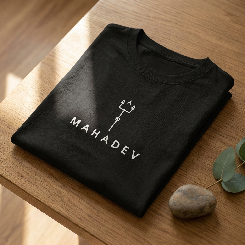Mahadev Minimal Oversized T-Shirt | Unisex - Luxaara