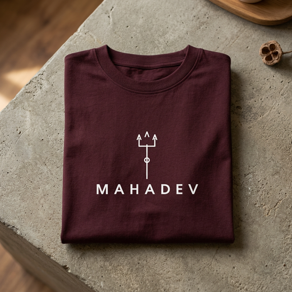 Mahadev Minimal Oversized T-Shirt | Unisex - Luxaara