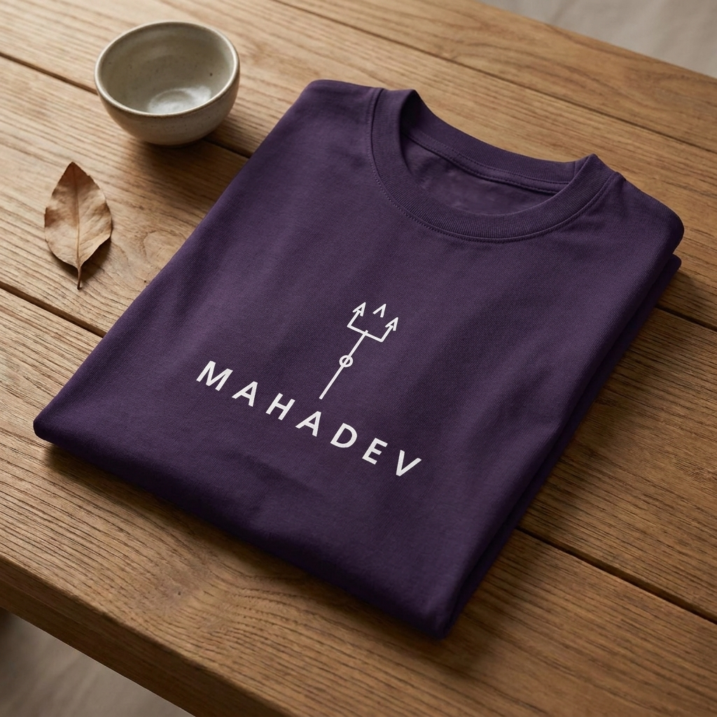 Mahadev Minimal Oversized T-Shirt | Unisex - Luxaara