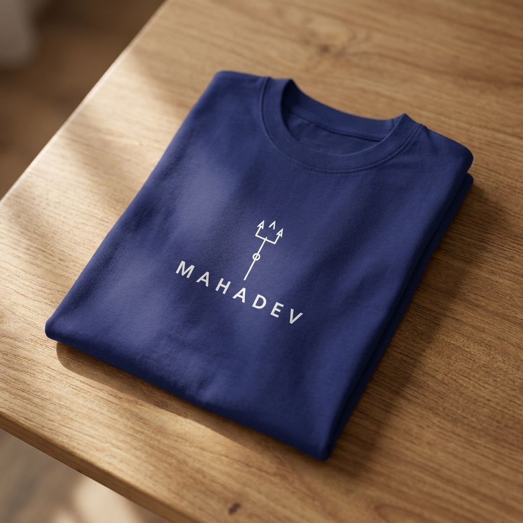Mahadev Minimal Oversized T-Shirt | Unisex - Luxaara