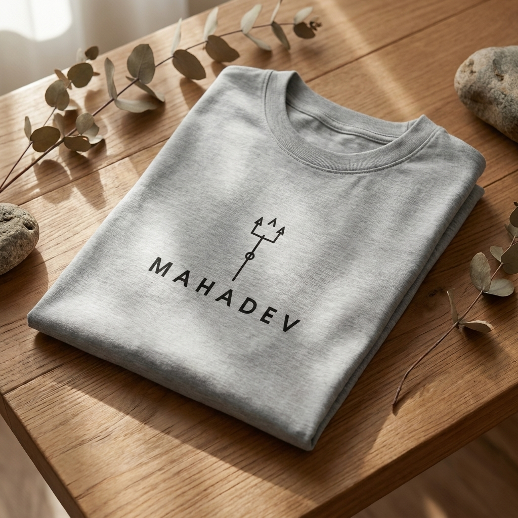 Mahadev Trishul Oversized T-Shirt | Unisex - Luxaara