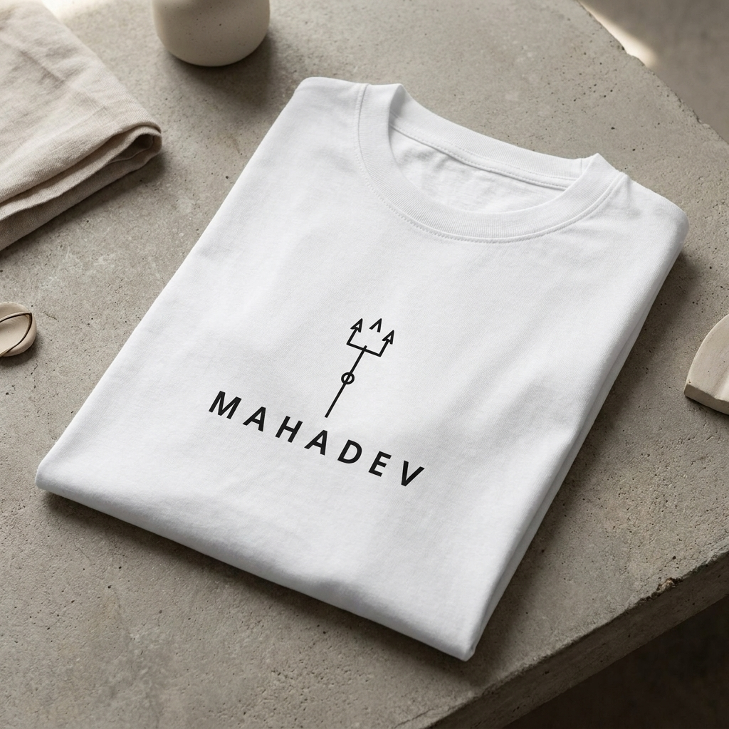 Mahadev Trishul Oversized T-Shirt | Unisex - Luxaara