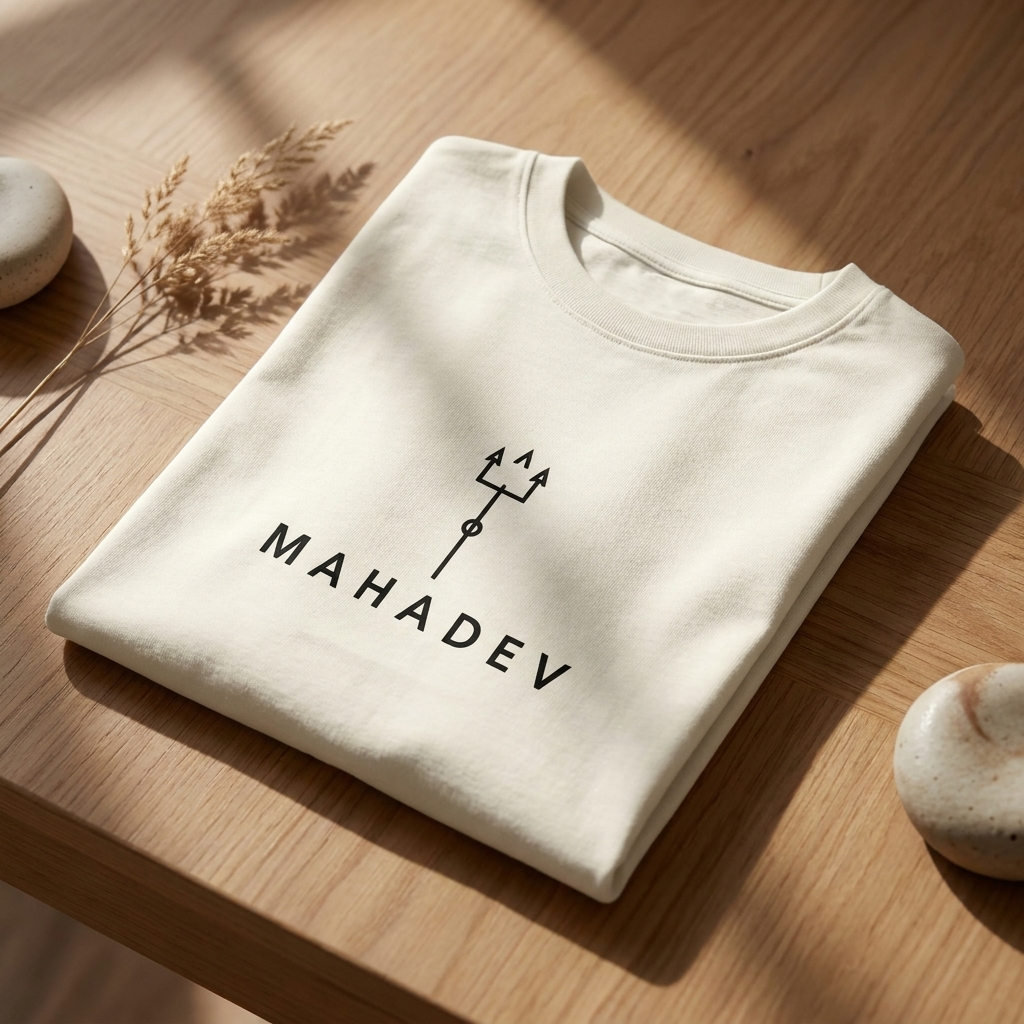 Mahadev Trishul Oversized T-Shirt | Unisex - Luxaara